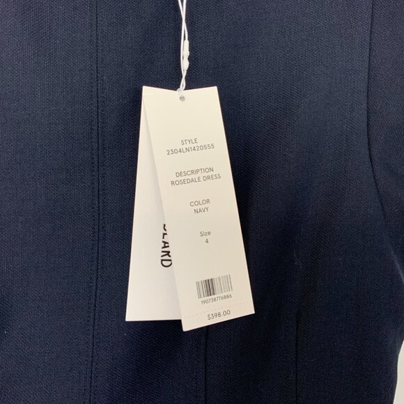 New Veronica Beard Navy Sleeveless Mini Sheath Dress Sz 4-6 - Picture 3 of 16